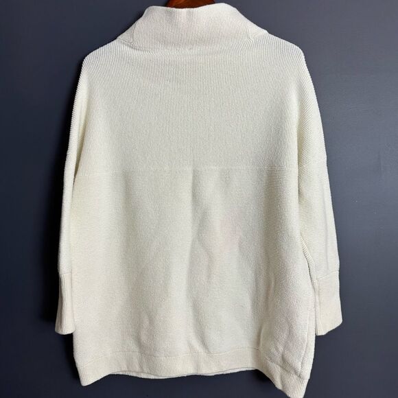 Free People Ottoman Slouchy Tunic in Ecru Ivory Oversized Relaxed Size Small - Picture 5 of 16